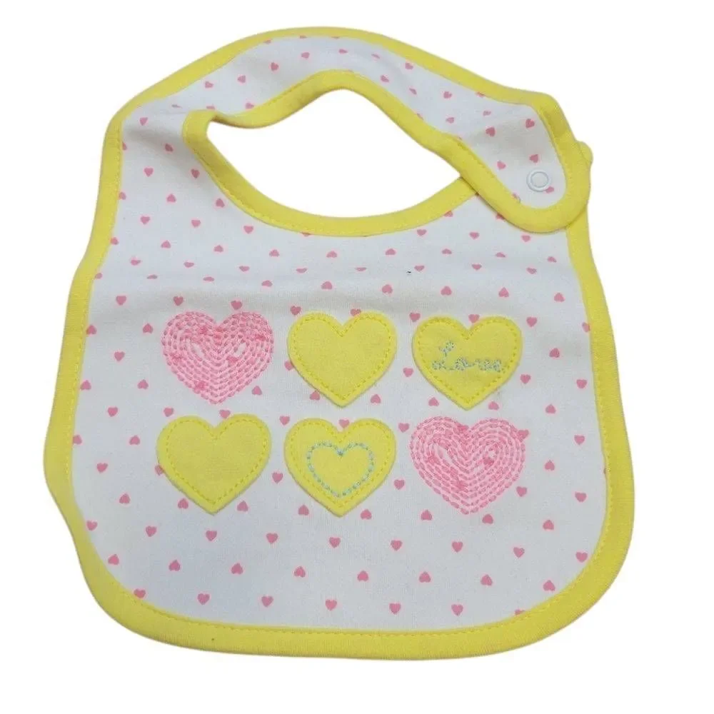 2 New bibs Owl Rainbow Heart Valentines
